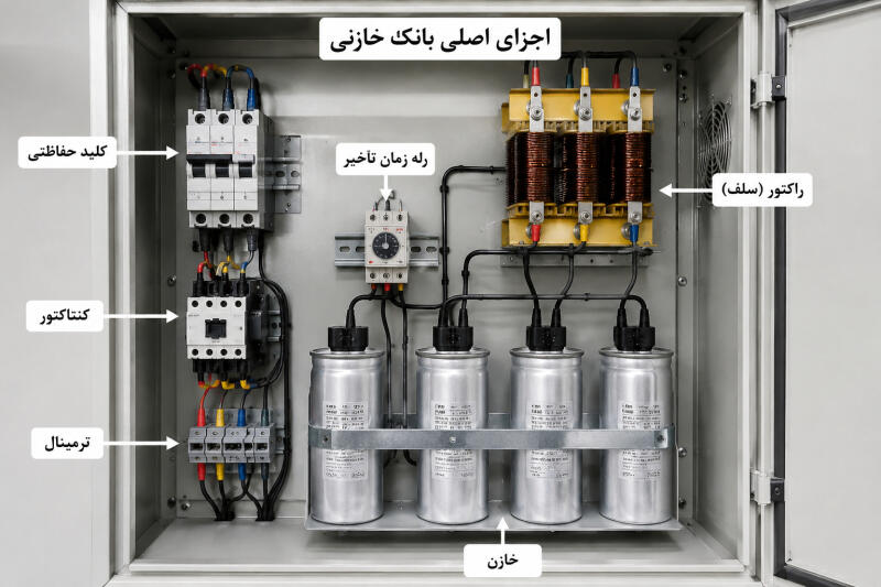 اجزای اصلی بانک خازنی