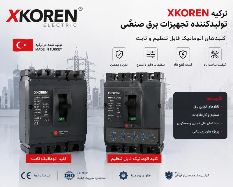 کلیدهای اتوماتیک ثابت و قابل تنظیم xkoren