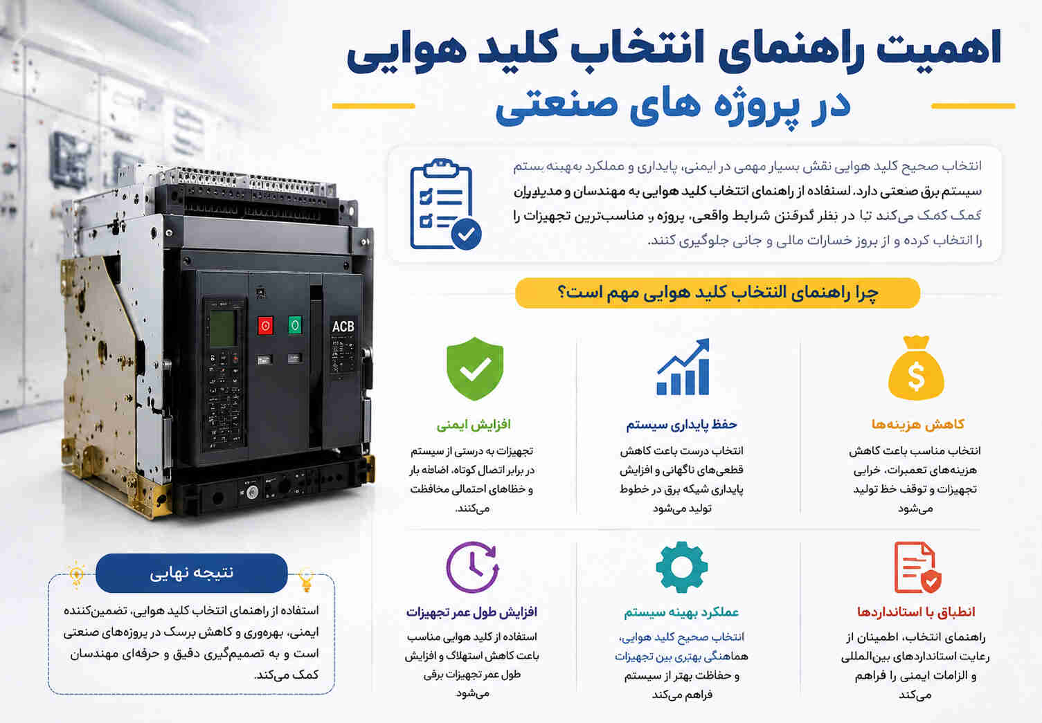اهمیت راهنمای انتخاب کلید هوایی در پروژه های صنعتی