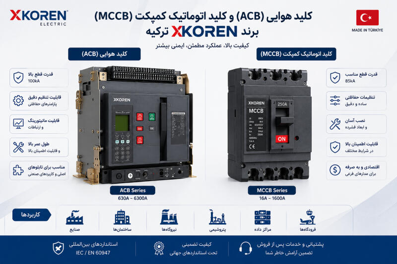 کلید هوایی و کلید اتوماتیک کمپکت Xkoren