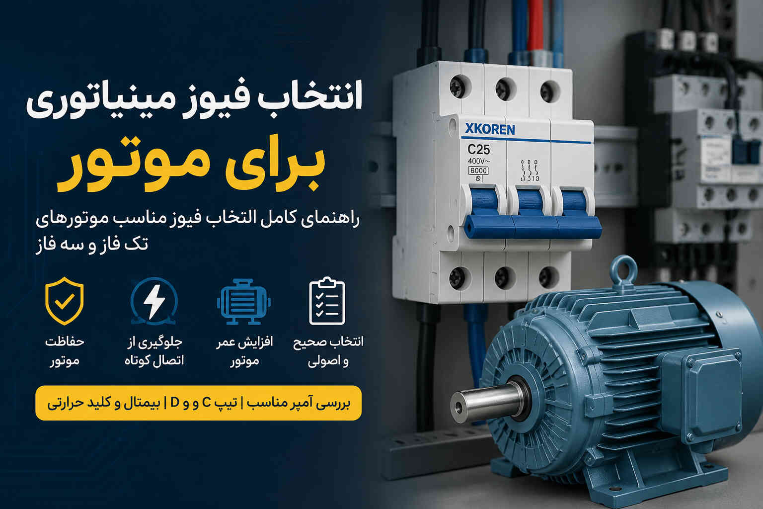 انتخاب فیوز مینیاتوری برای موتور