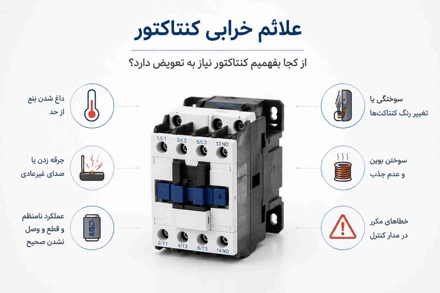 علائم خرابی کنتاکتور