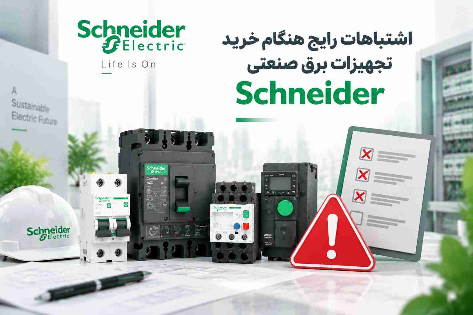 اشتباهات هنگام خرید برق Schneider