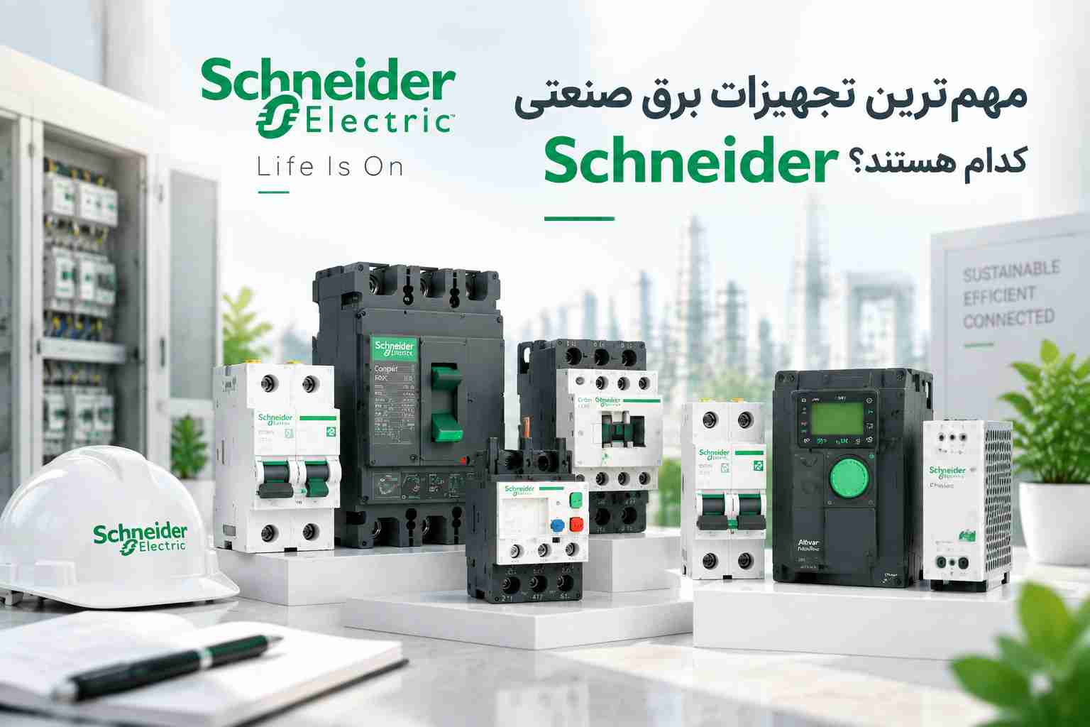 مهم ترین تجهیزات برق صنعتی Schneider