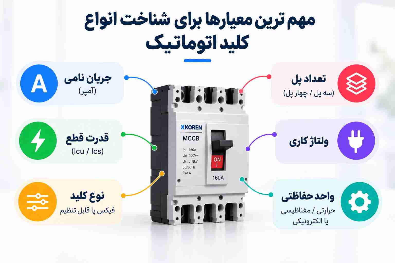 مهم ترین معیارها برای شناخت انواع کلید اتوماتیک