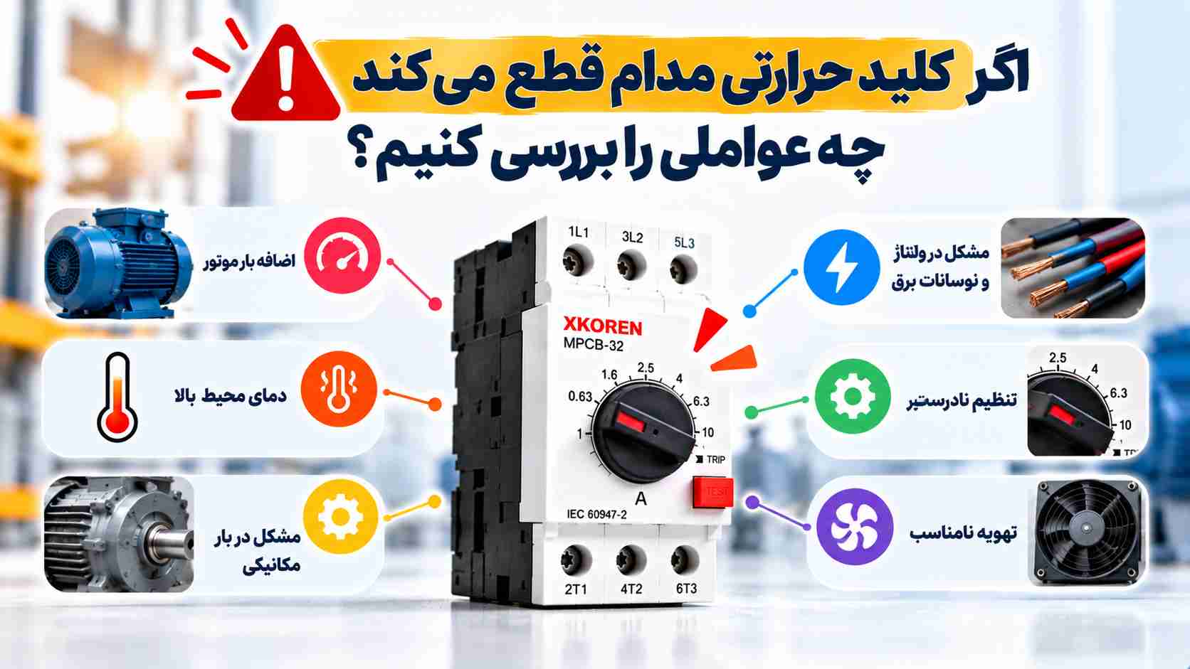 بررسی عوامل قطع کلید حرارتی