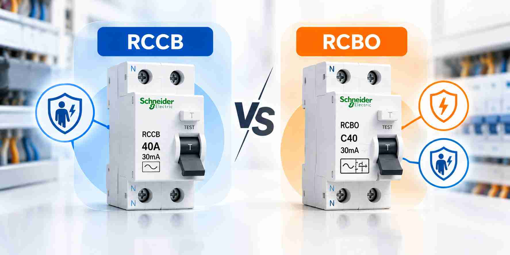 تفاوت RCCB و RCBO