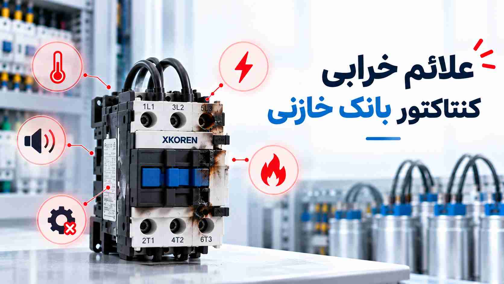 علائم خرابی کنتاکتور بانک خازنی