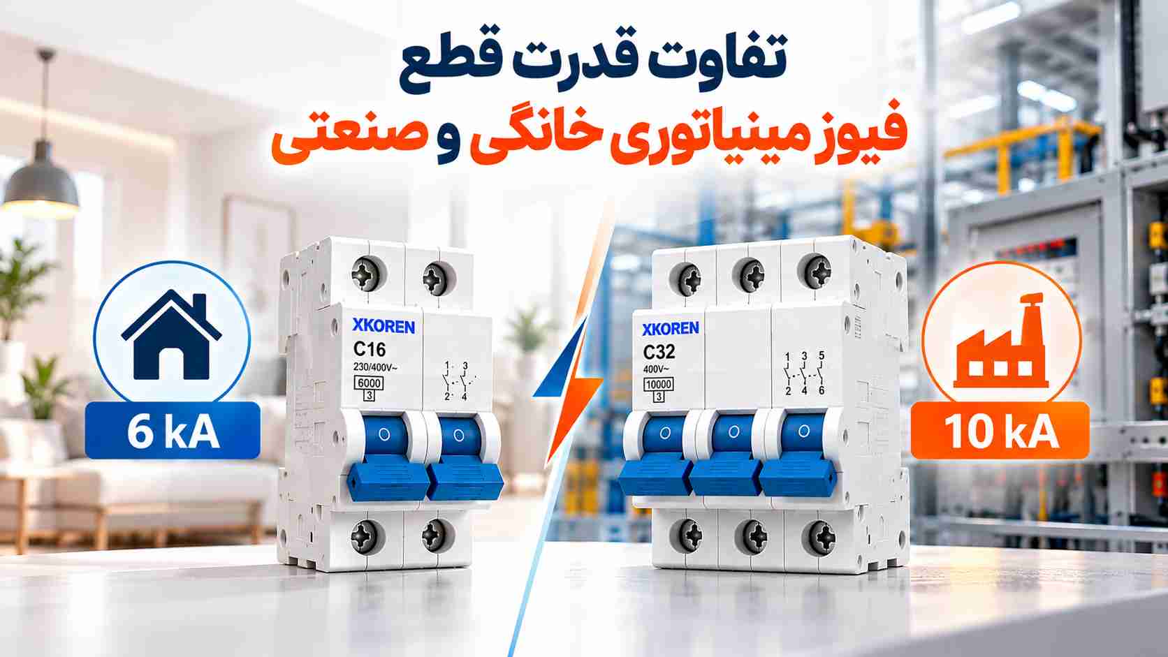 قدرت قطع فیوز مینیاتوری خانگی و صنعتی