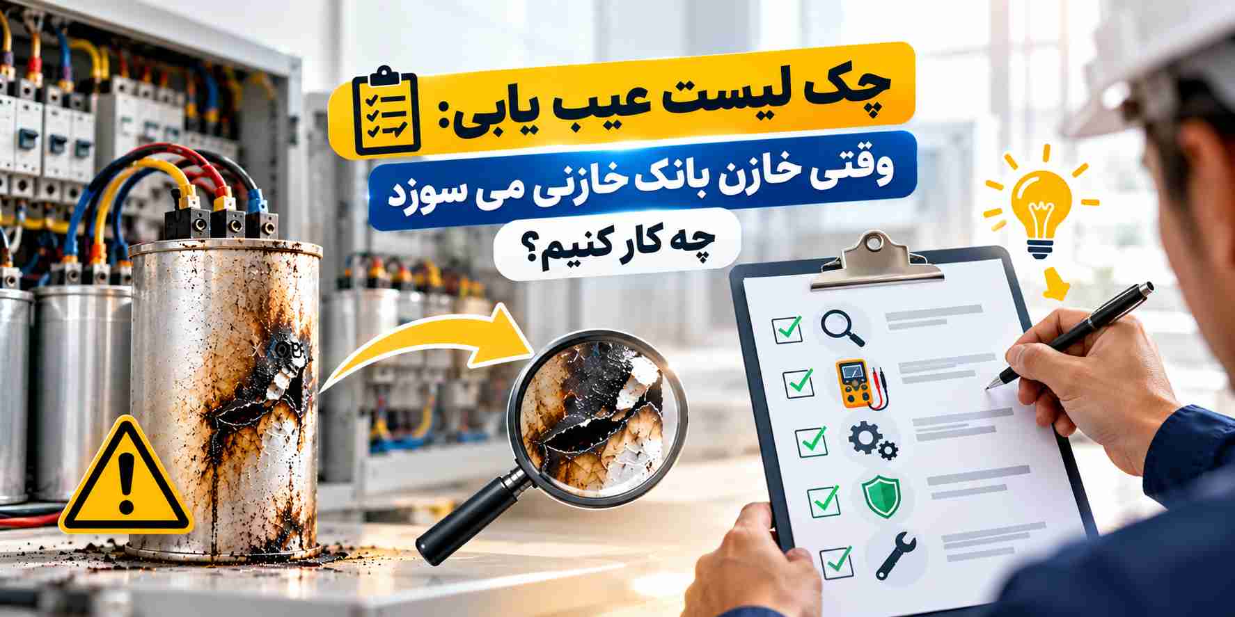 چک لیست عیب یابی خازن بانک خازنی